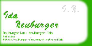 ida neuburger business card
